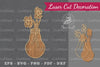 Laser Cut Flower Lamp Decoration Clipart Bundle