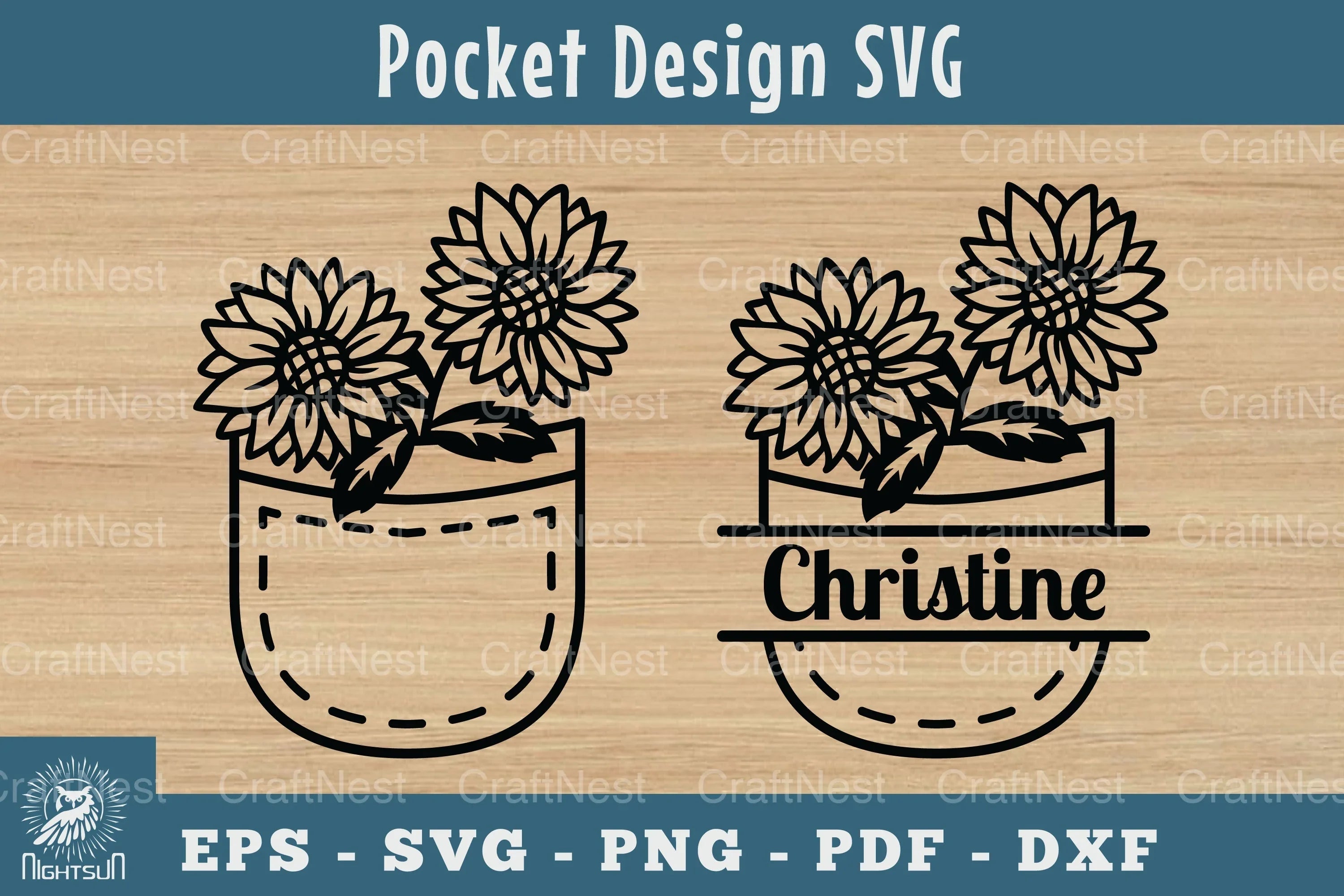 Pocket Flowers SVG Bundle - CraftNest - Digital Crafting and Art