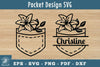Pocket Flower Silhouette Clipart Bundle