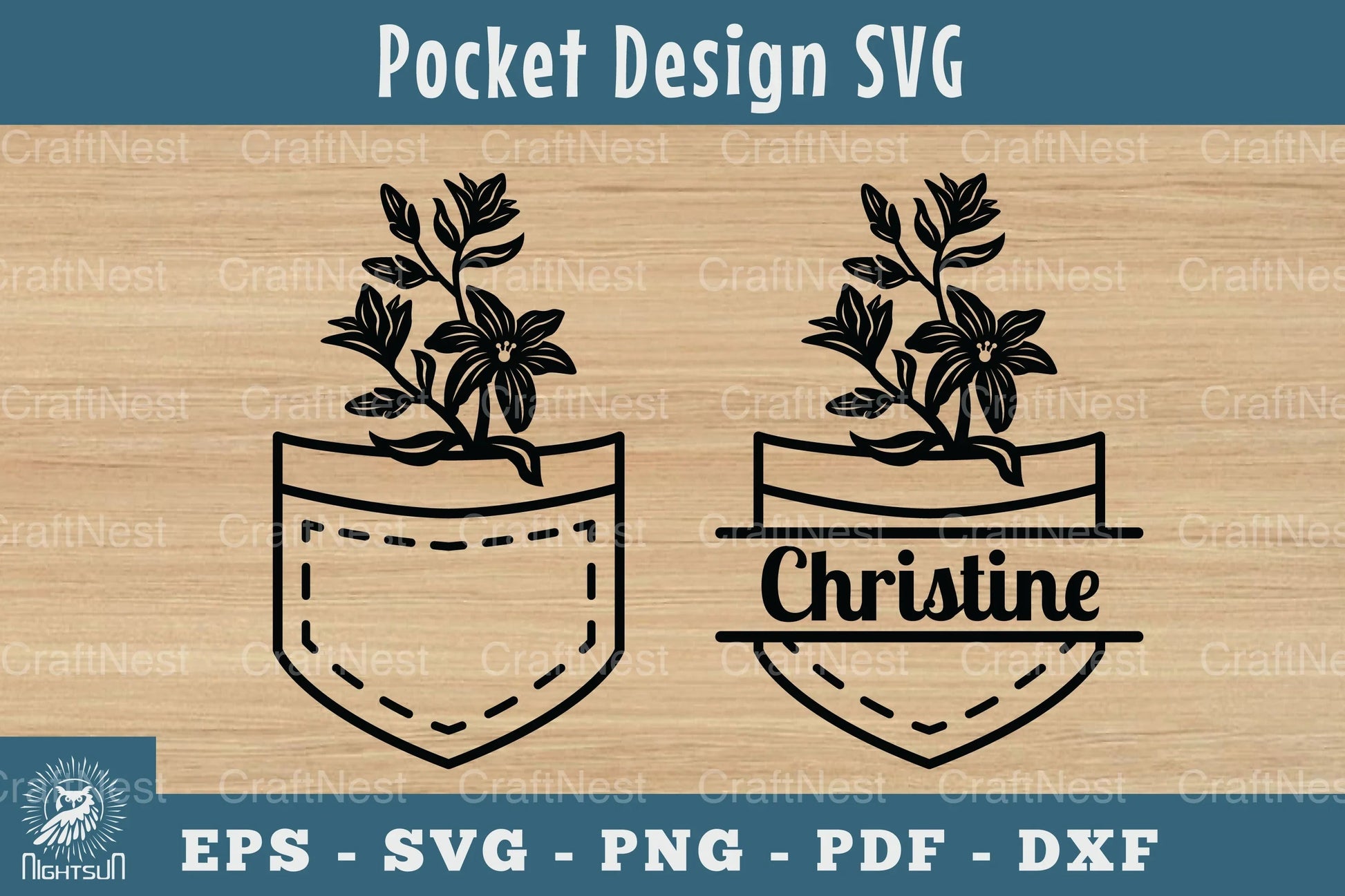 Pocket Flower SVG Bundle - Silhouette Design - CraftNest - Digital Crafting and Art