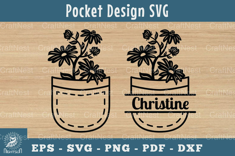 Pocket Flowers SVG Bundle - CraftNest - Digital Crafting and Art
