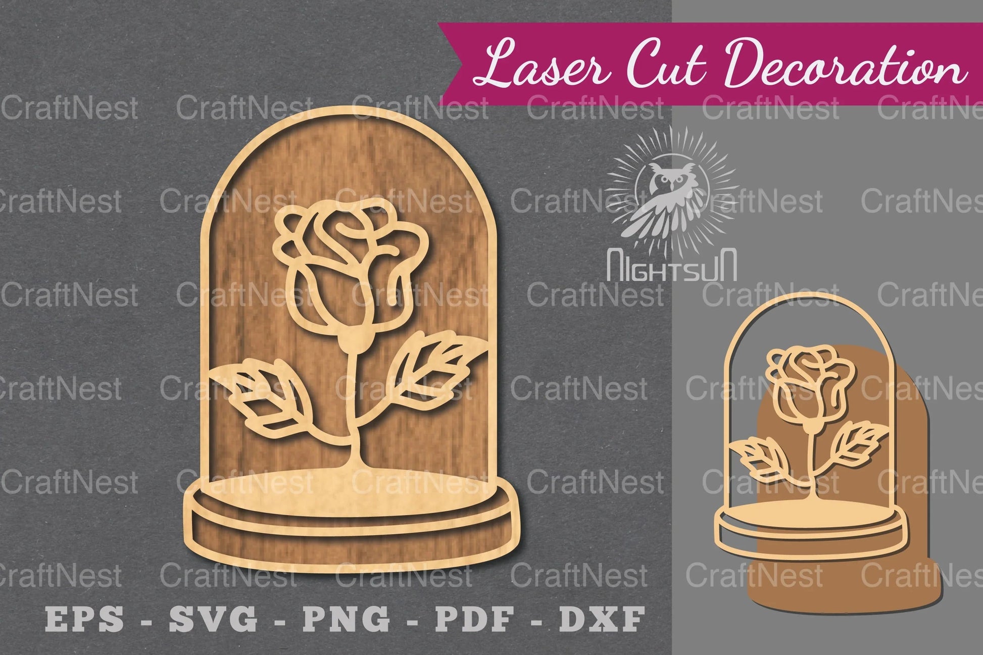 Laser Cut Flower Tube Decorations Bundle - CraftNest - Digital Crafting and Art