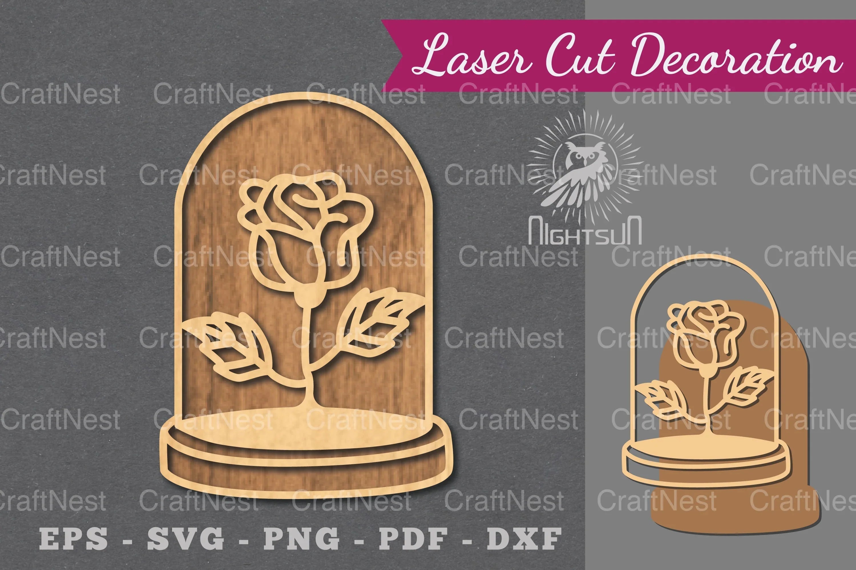 Laser Cut Flower Tube Decorations Bundle - CraftNest - Digital Crafting and Art