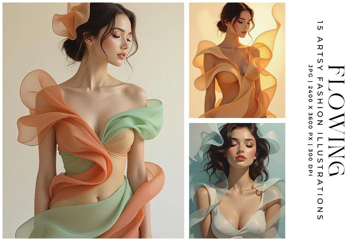 Flowing Portraits - Women - CraftNest - Digital Crafting and Art