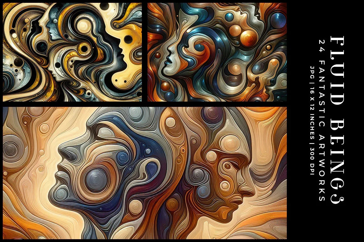 Fluid Beings - Wall Art - CraftNest - Digital Crafting and Art