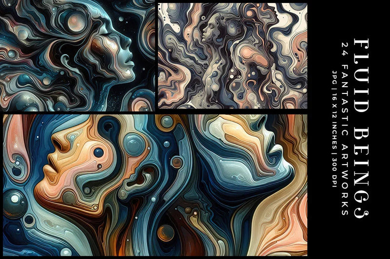Fluid Beings - Wall Art - CraftNest - Digital Crafting and Art