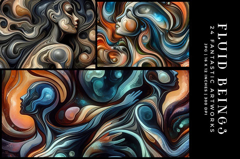 Fluid Beings - Wall Art - CraftNest - Digital Crafting and Art