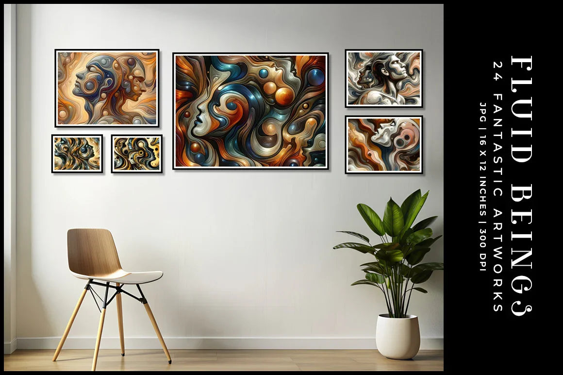 Fluid Beings - Wall Art - CraftNest - Digital Crafting and Art