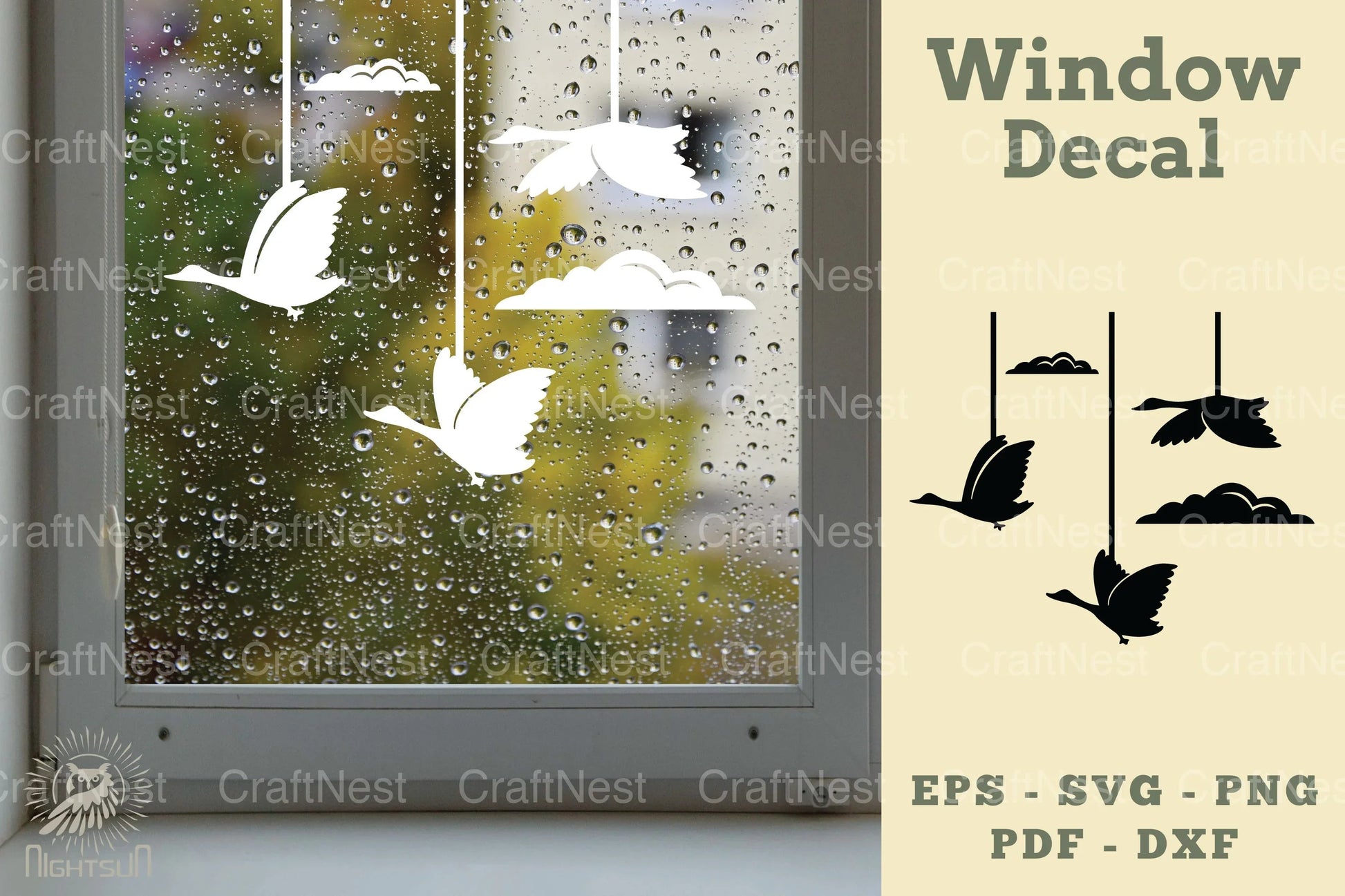 Flying Geese Window Decal Clipart Bundle - CraftNest - Digital Crafting and Art