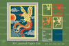 Flying Phoenix 3D Layered Papercut Shadow Box Clipart Bundle