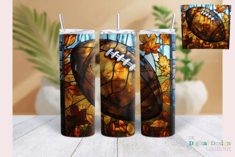 Football Skinny Tumbler Wrap Bundle - CraftNest - Digital Crafting and Art