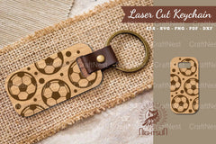 Football Laser Cut Keychain Design Bundle - CraftNest - Digital Crafting and Art