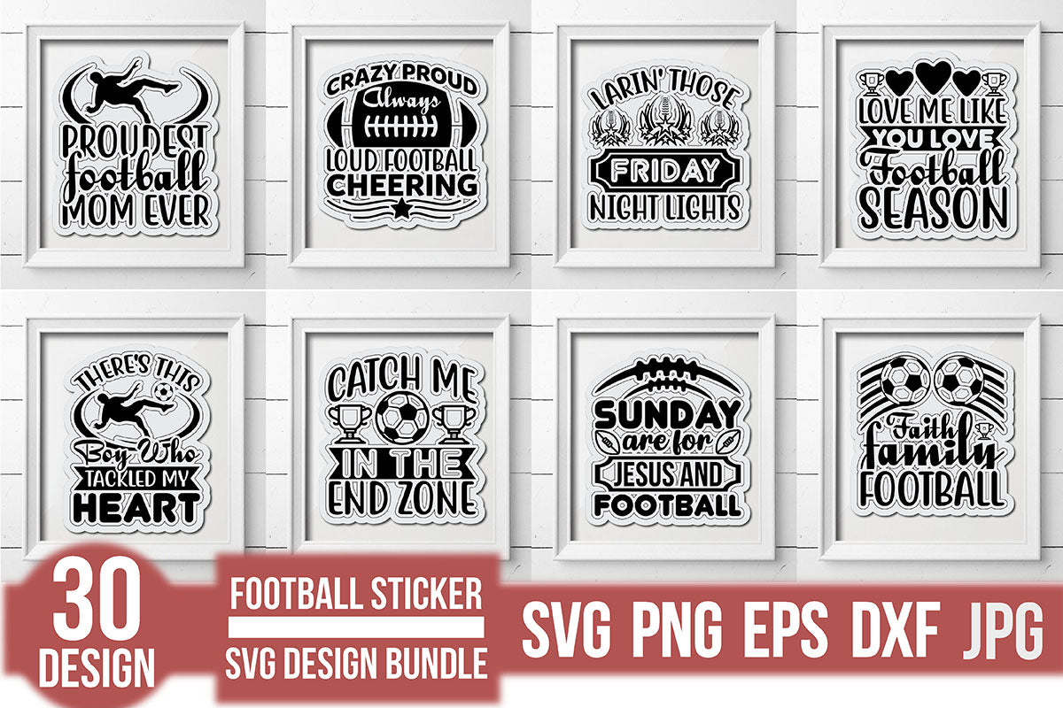 Football Sticker SVG Bundle