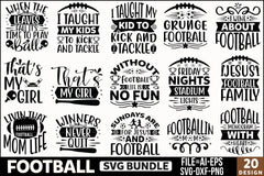 Football Design SVG Bundle 4 - CraftNest - Digital Crafting and Art