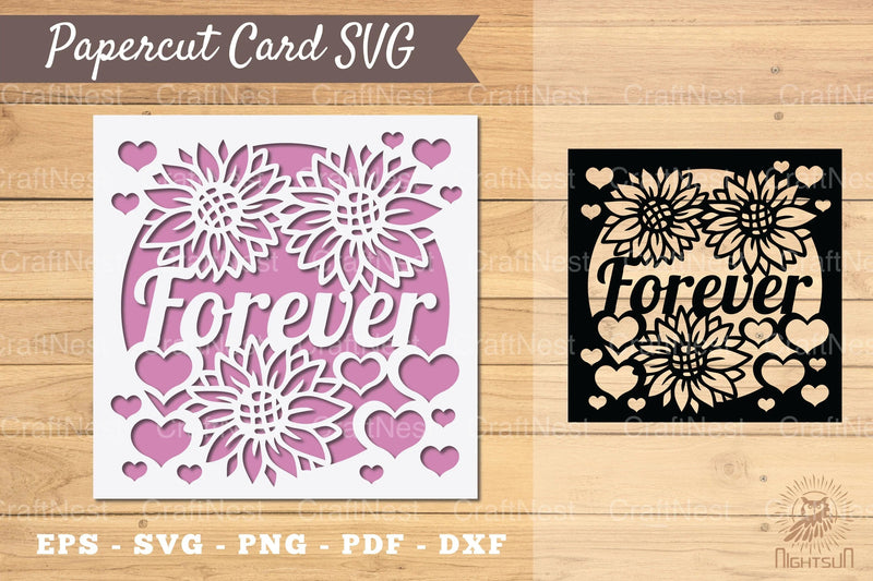 Forever Papercut Card SVG Bundle - CraftNest - Digital Crafting and Art