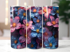 Forget-Me-Nots Flowers Tumbler Wrap - CraftNest - Digital Crafting and Art