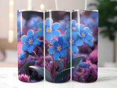 Forget-Me-Nots Flowers Tumbler Wrap - CraftNest - Digital Crafting and Art