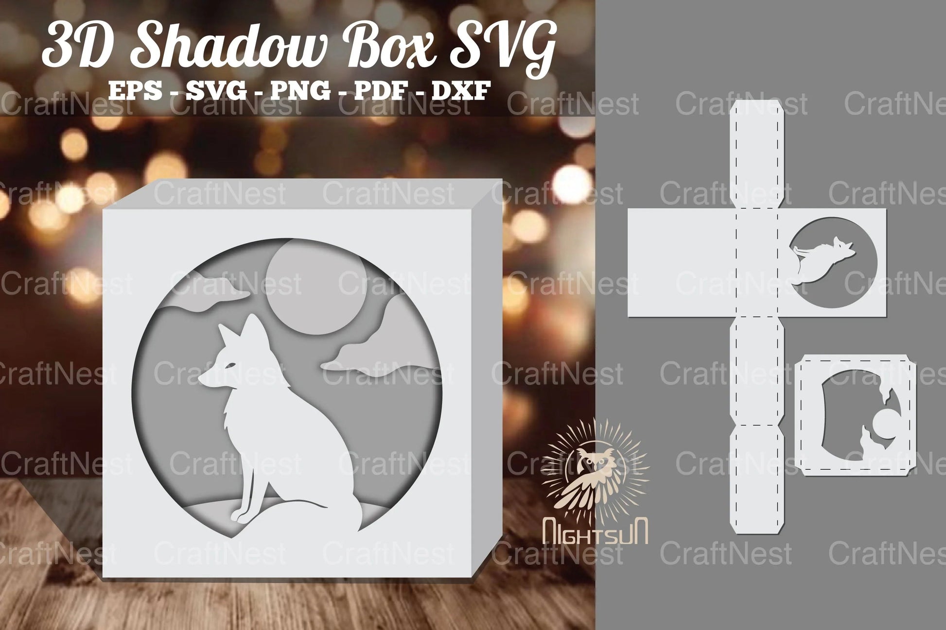 Fox 3D Papercut Shadow Box Clipart Bundle - CraftNest - Digital Crafting and Art