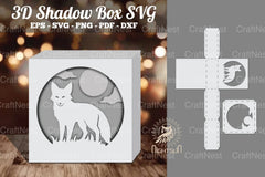 Fox 3D Papercut Shadow Box Clipart Bundle - CraftNest - Digital Crafting and Art