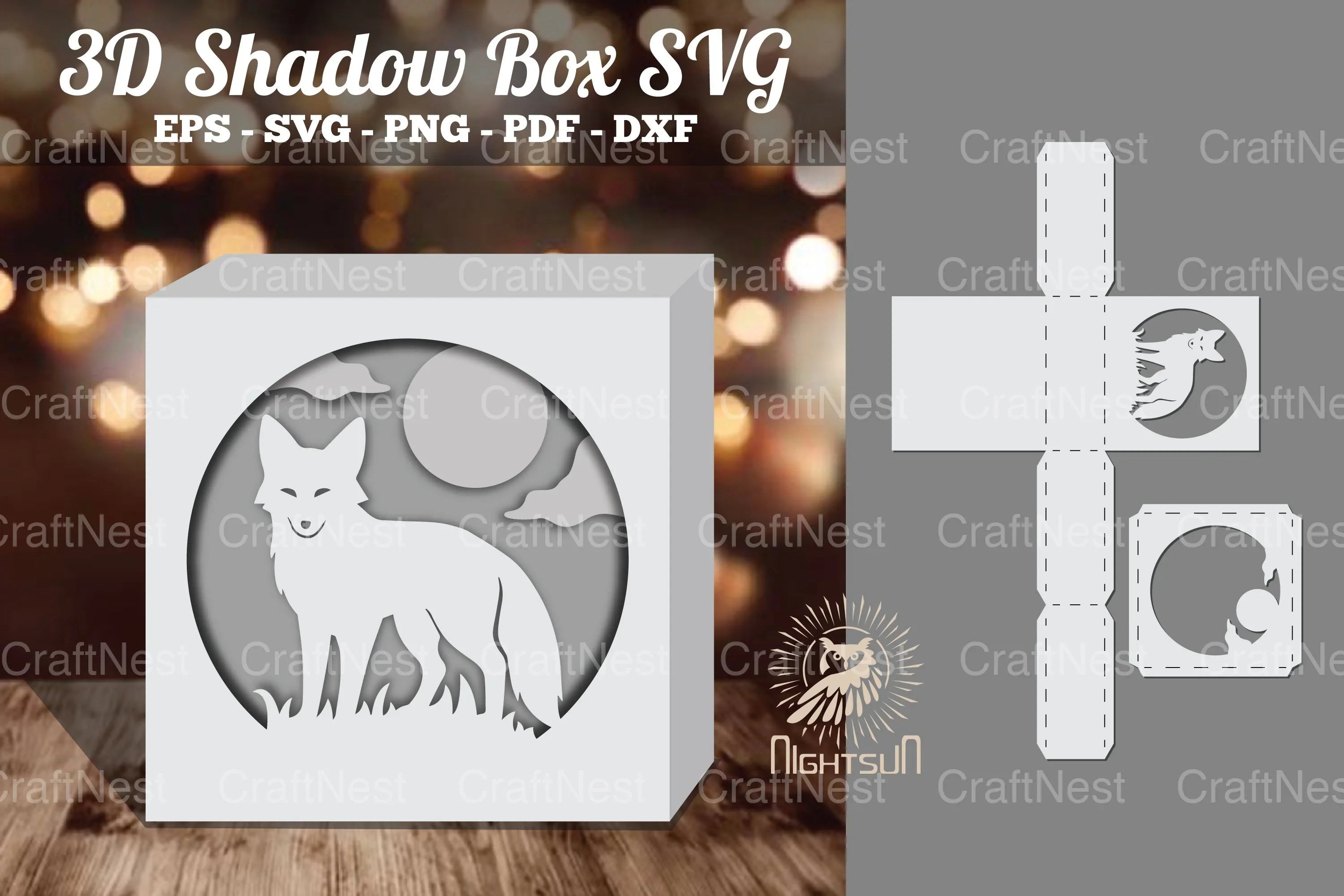 Fox 3D Papercut Shadow Box Clipart Bundle - CraftNest - Digital Crafting and Art