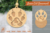 Fox Paw Laser Cut Ornament Clipart Bundle