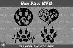 Fox Paw Animal Clipart Bundle - CraftNest - Digital Crafting and Art