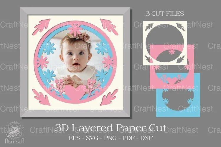 3D Layered Paper Cut Frame Clipart Bundle - CraftNest - Digital Crafting and Art