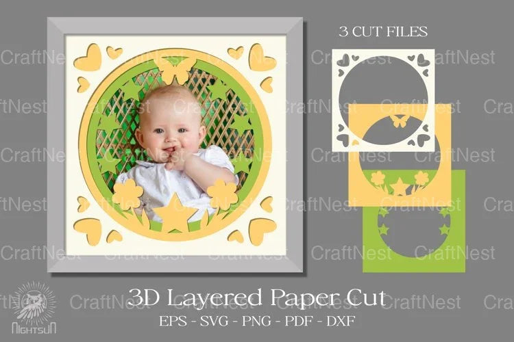 3D Light Box Paper Cut Frame Bundle - CraftNest - Digital Crafting and Art