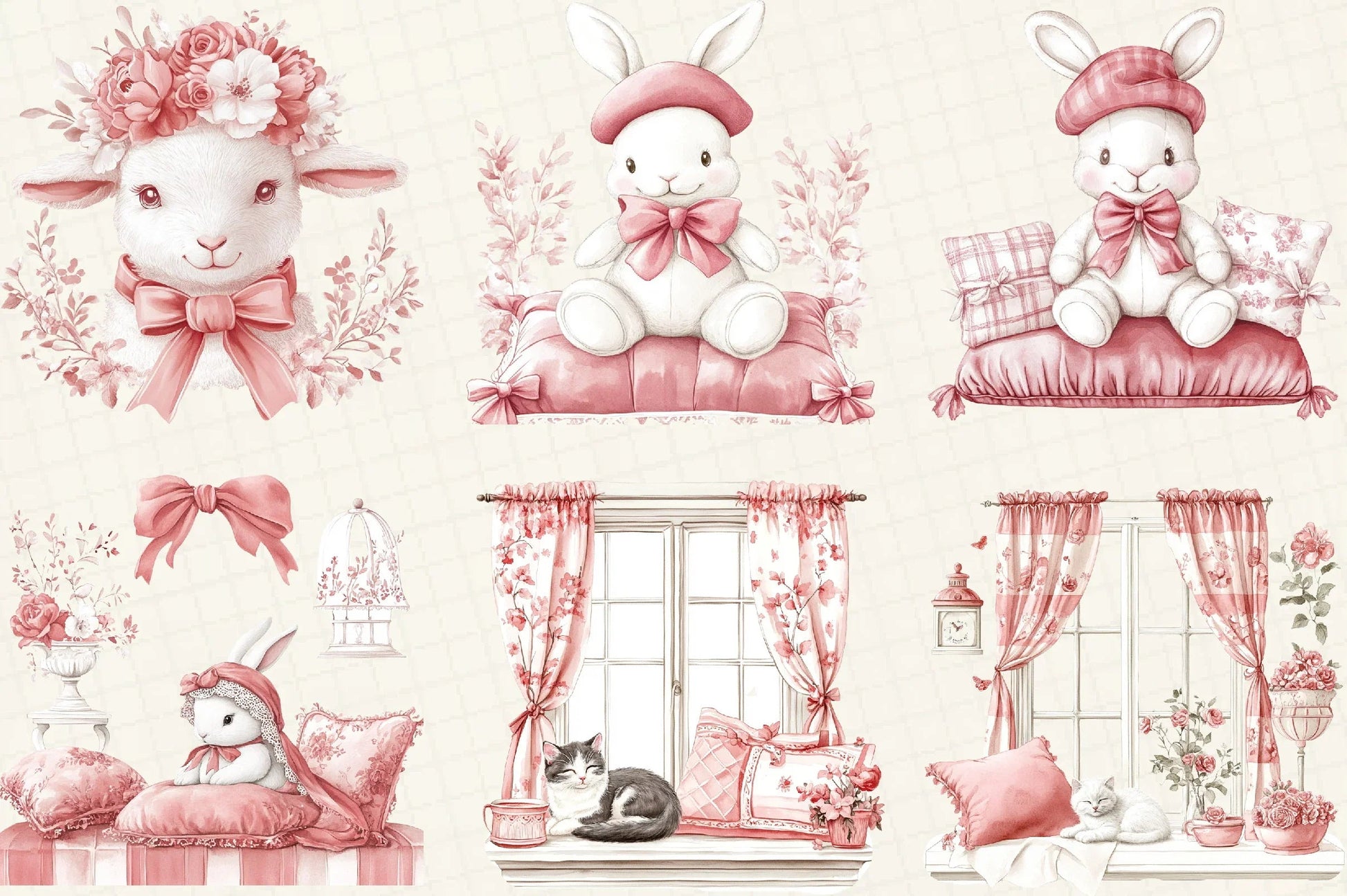 French Nursery Clipart Bundle - CraftNest - Digital Crafting and Art