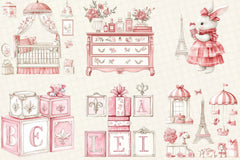 French Nursery Clipart Bundle - CraftNest - Digital Crafting and Art