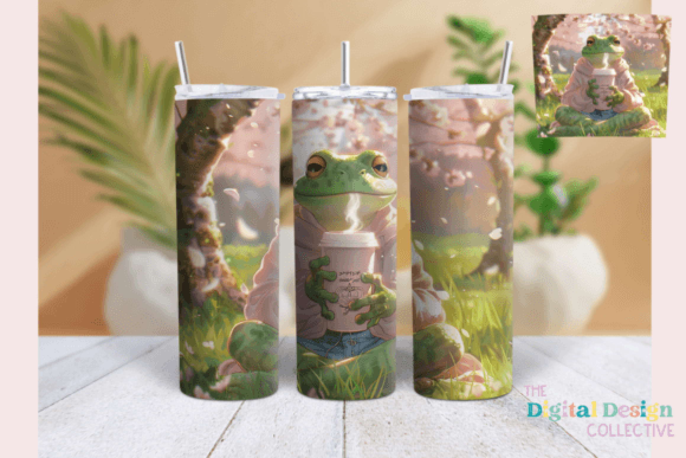 Spring Frog Tumbler Wrap Bundle
