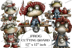 Frog Cutting Board Clipart Bundle - CraftNest - Digital Crafting and Art