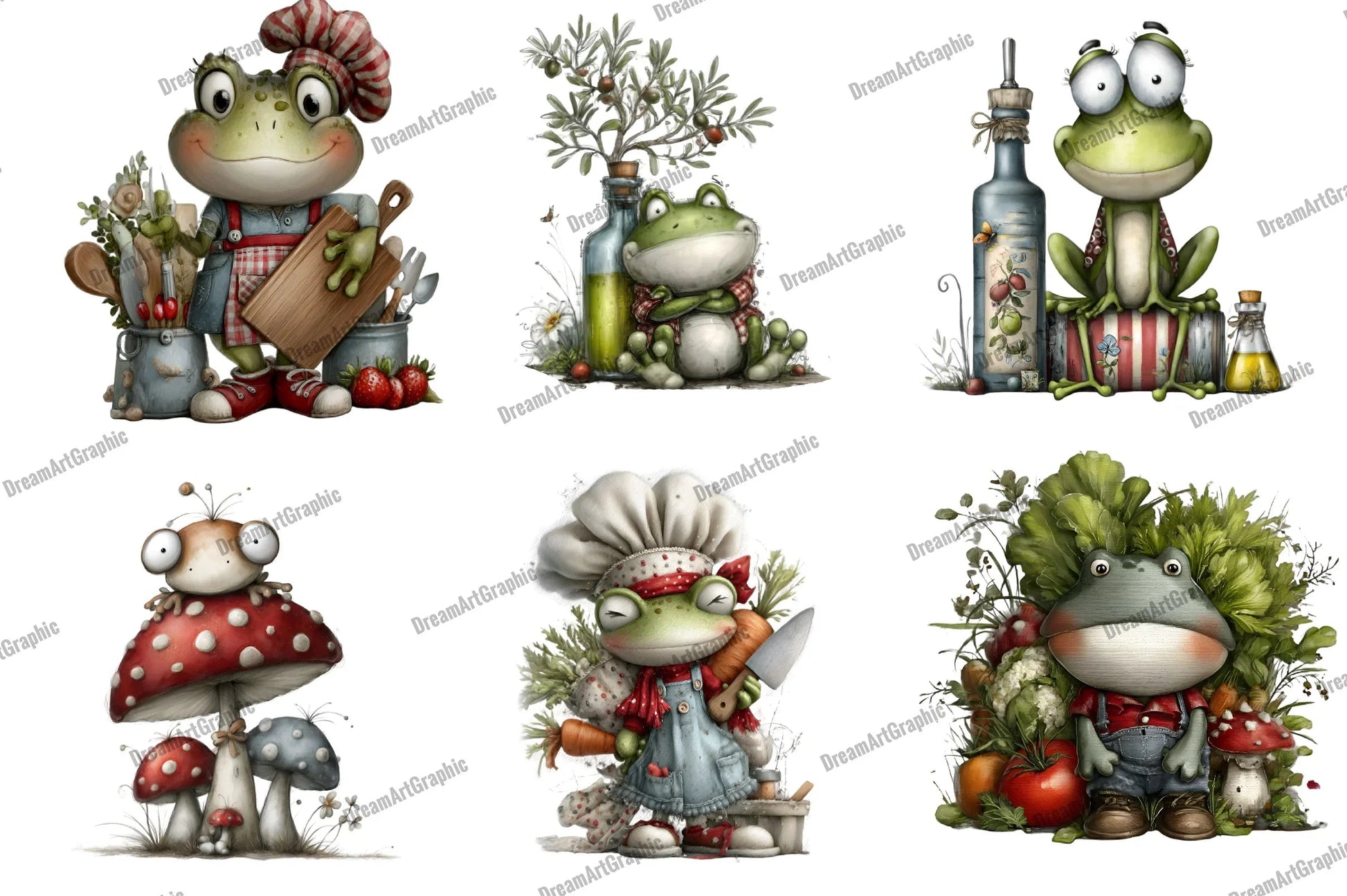 Frog Cutting Board Clipart Bundle - CraftNest - Digital Crafting and Art