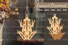 Frog Laser Cut Ornament Clipart Bundle - CraftNest - Digital Crafting and Art