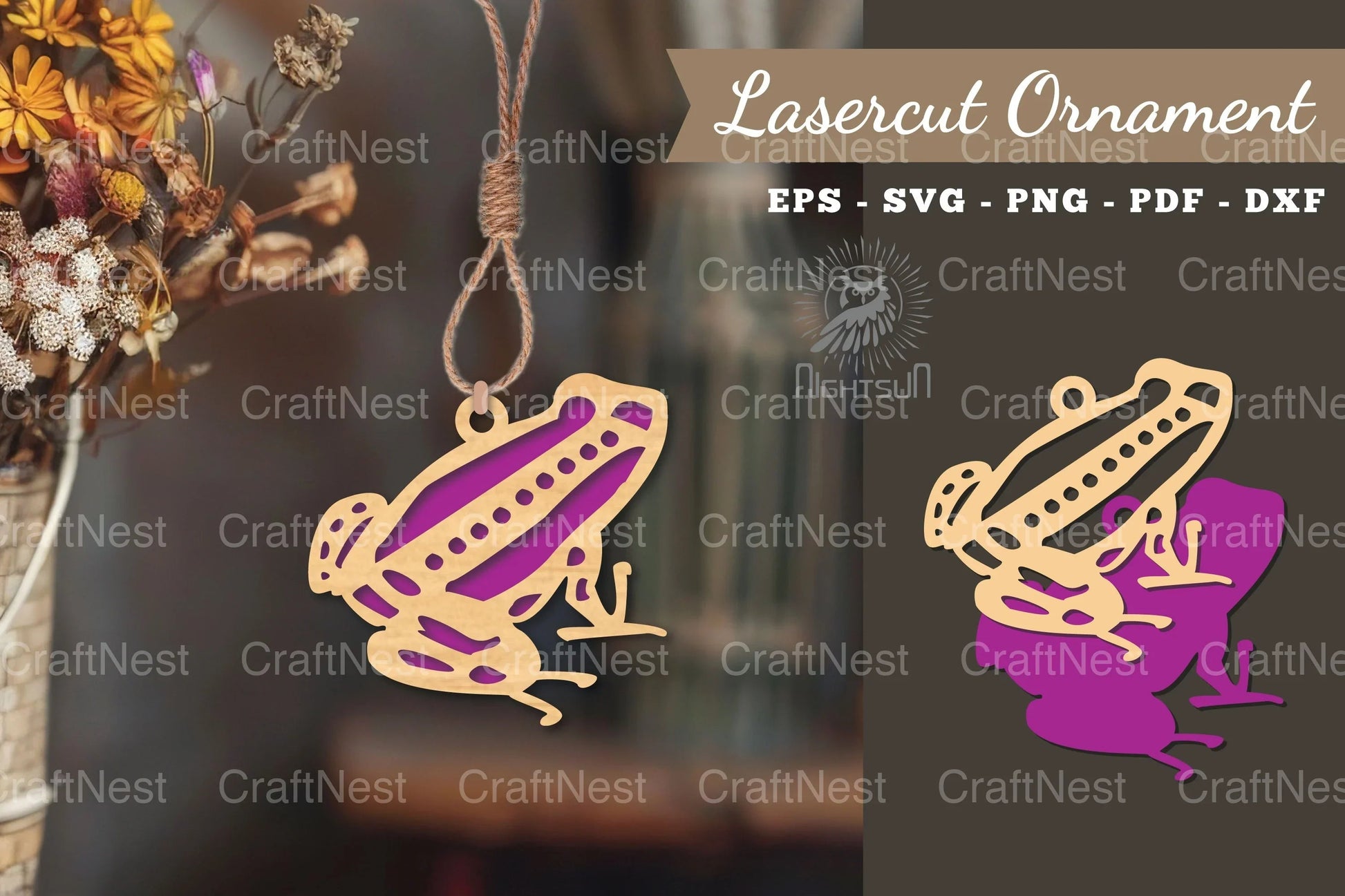 Frog Laser Cut Ornament Clipart Bundle - CraftNest - Digital Crafting and Art