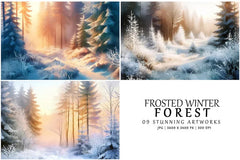 Frosted Winter Forest - CraftNest - Digital Crafting and Art