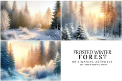 Frosted Winter Forest - CraftNest - Digital Crafting and Art