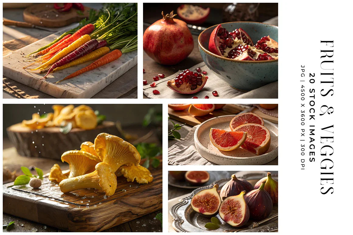 Fruits and Veggies - Stock Images - CraftNest - Digital Crafting and Art