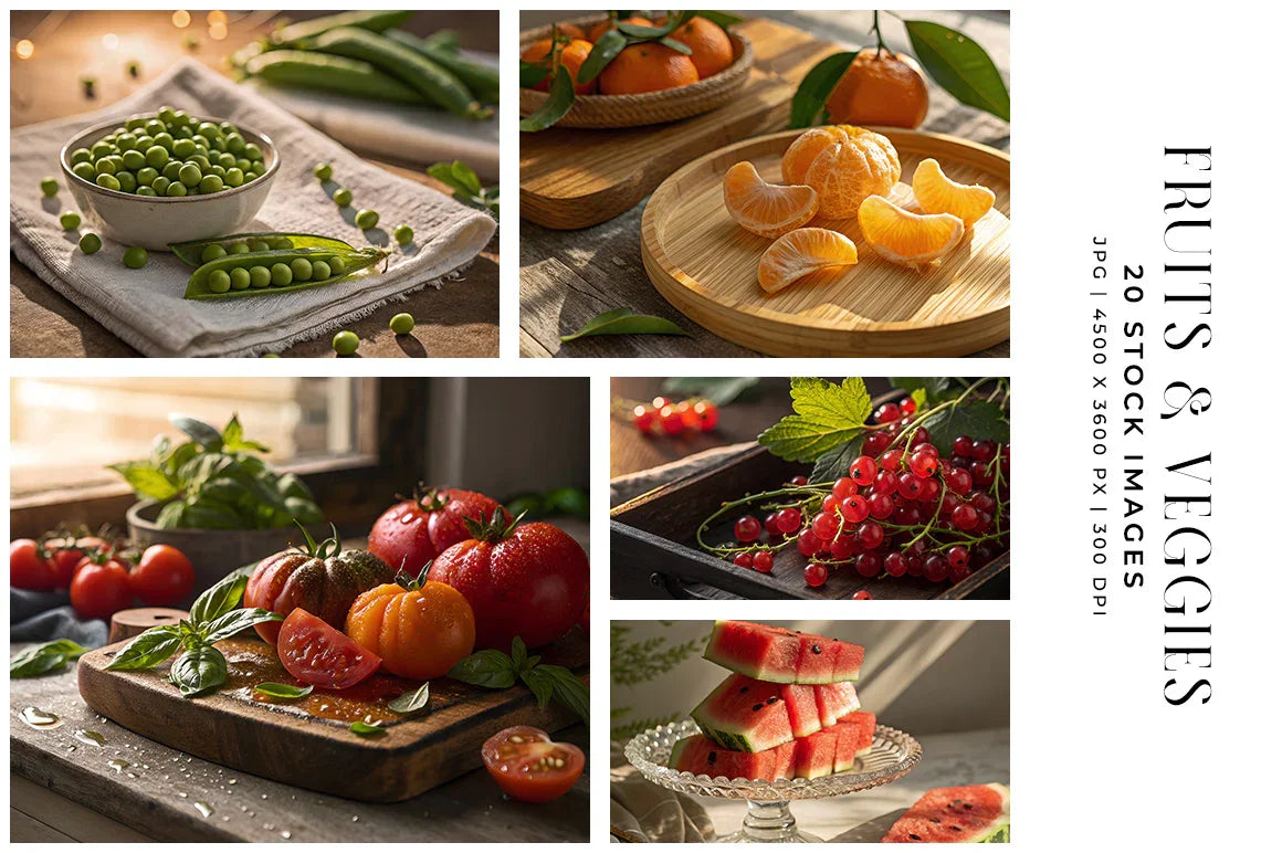 Fruits and Veggies - Stock Images - CraftNest - Digital Crafting and Art