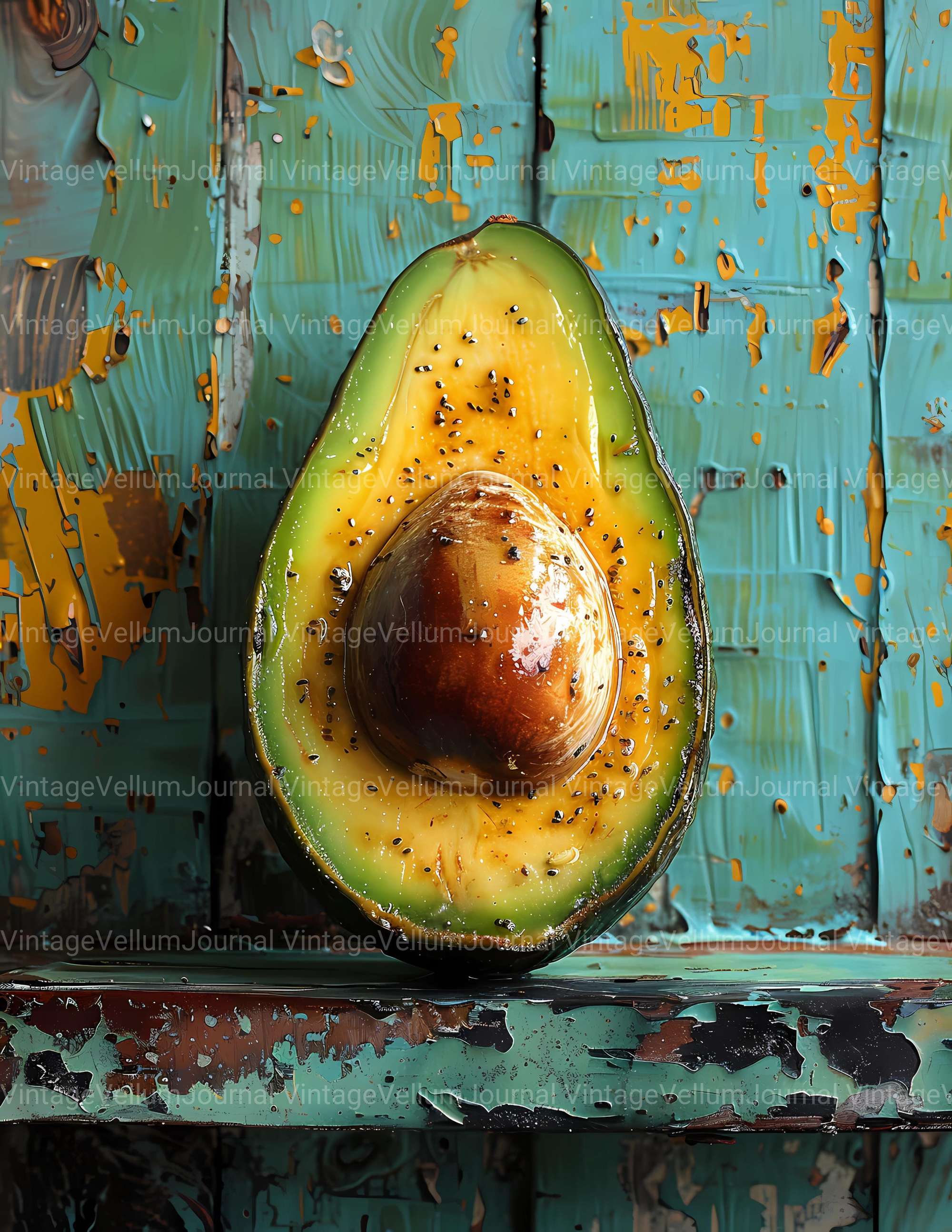 Avocado Junk Journal Pages - CraftNest - Digital Crafting and Art