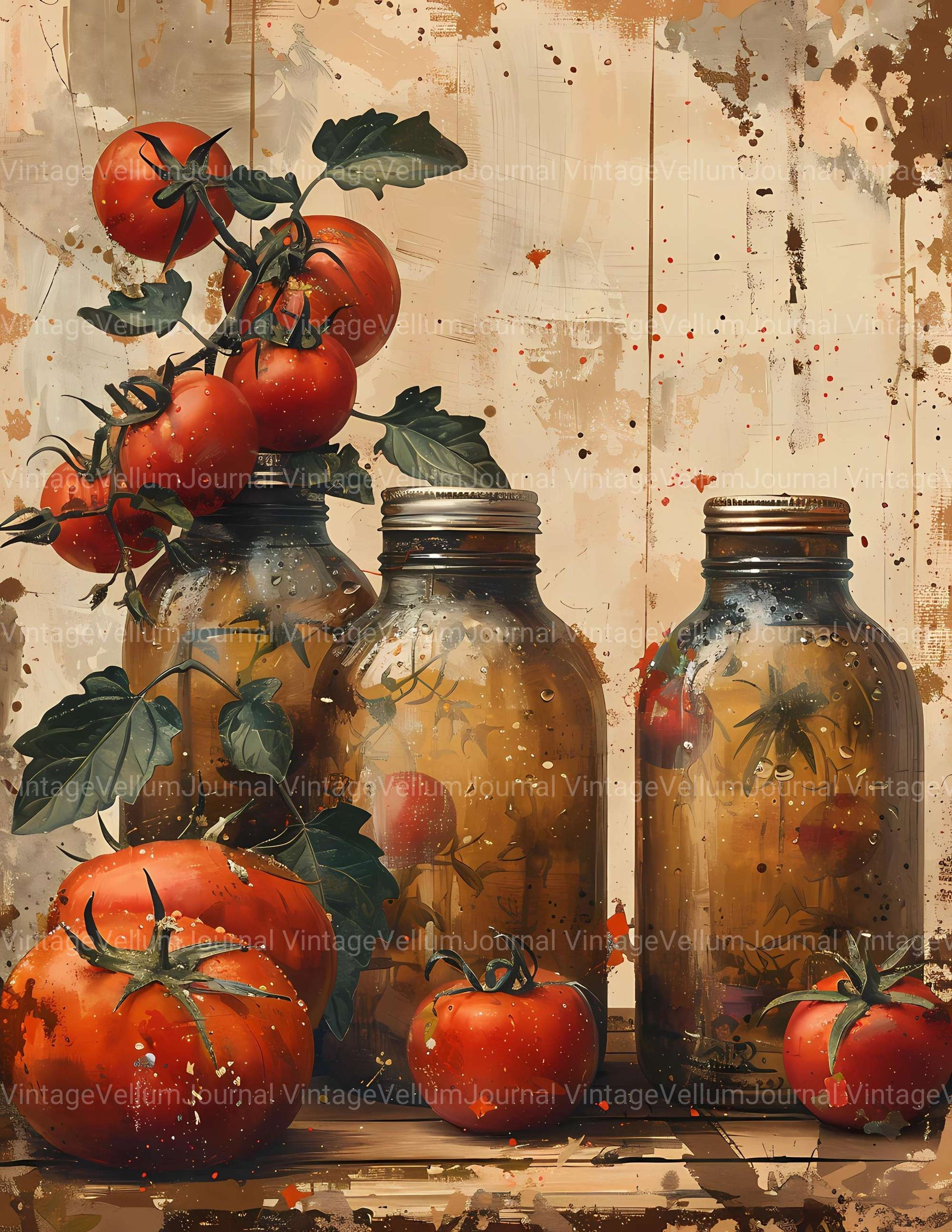 Tomato Junk Journal Pages - CraftNest - Digital Crafting and Art