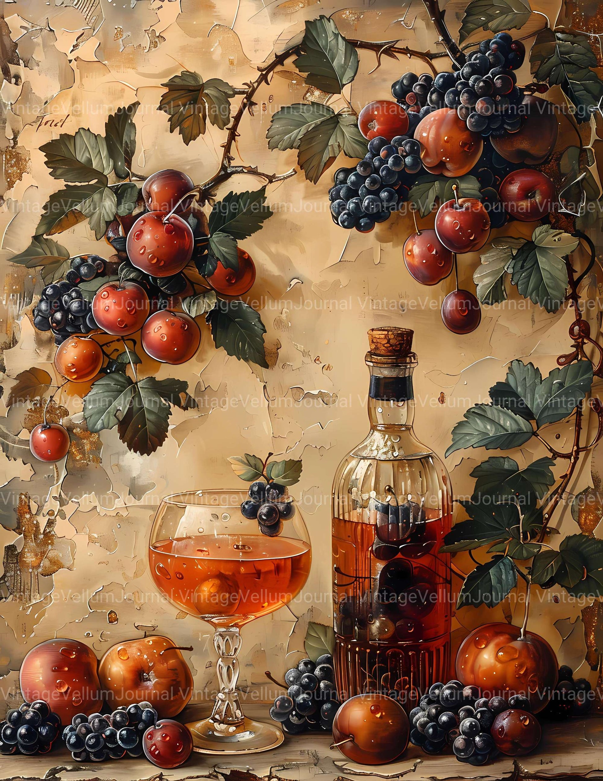 Red Fruit Junk Journal Pages - CraftNest - Digital Crafting and Art