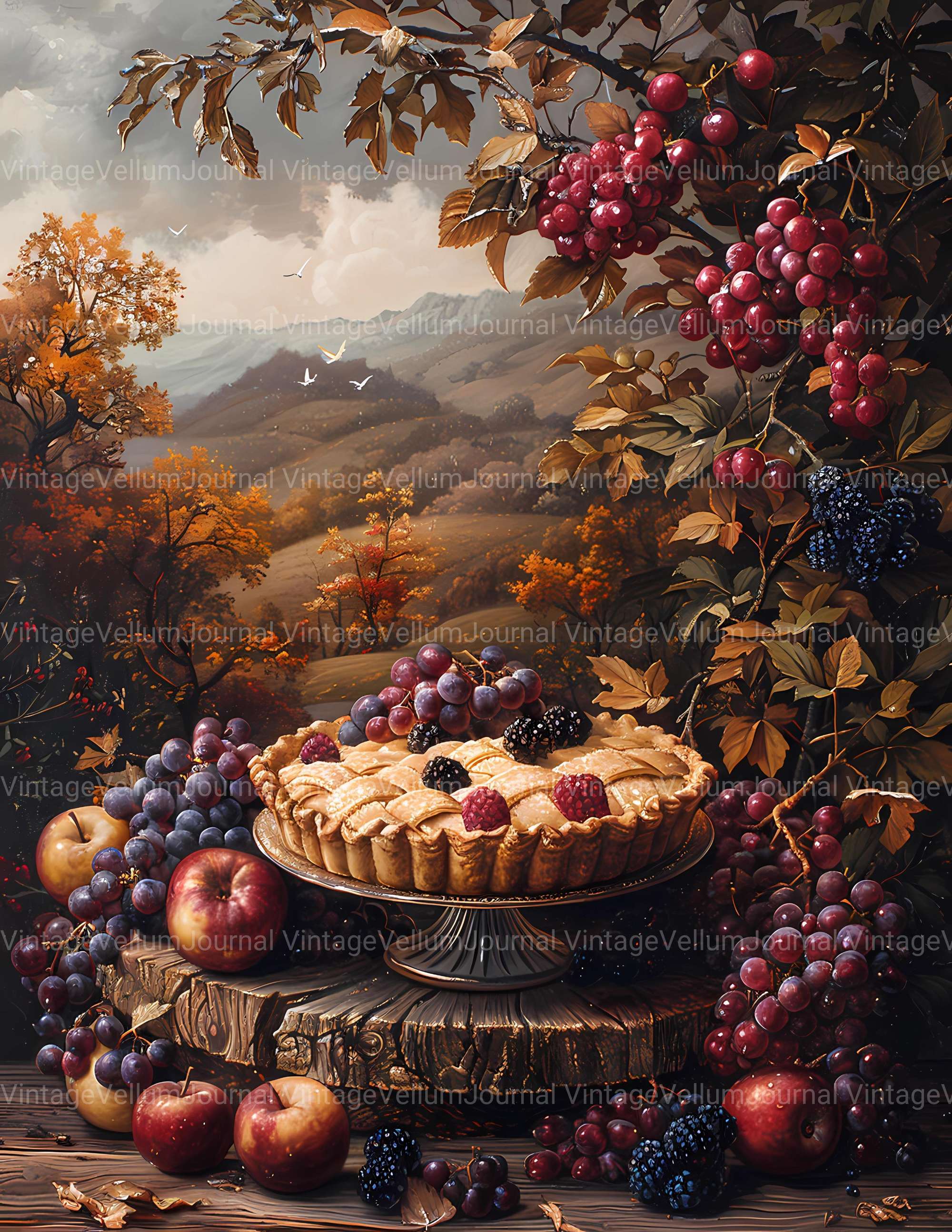 Orchard Harvest Junk Journal Pages - CraftNest - Digital Crafting and Art