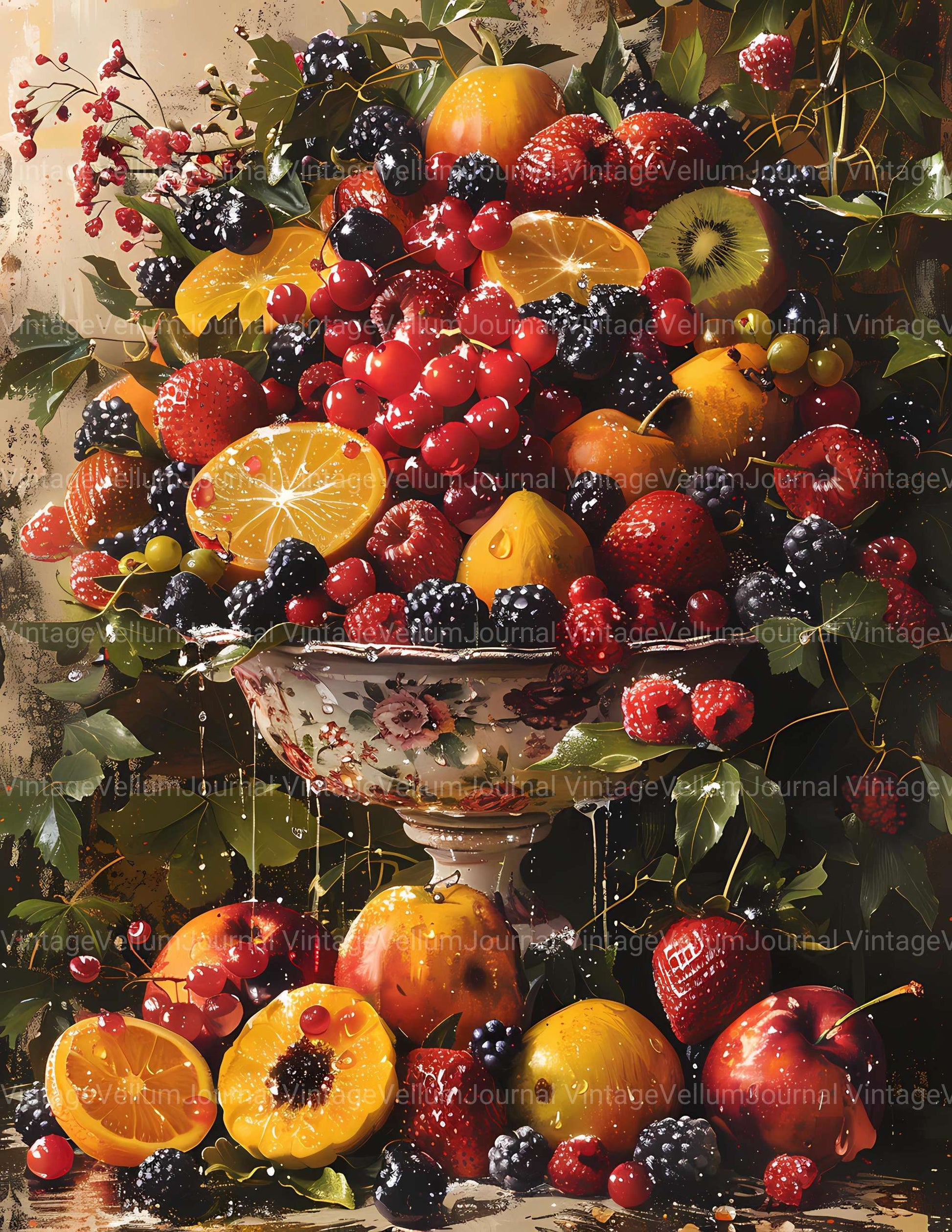 Fruit Salad Junk Journal Pages - CraftNest - Digital Crafting and Art