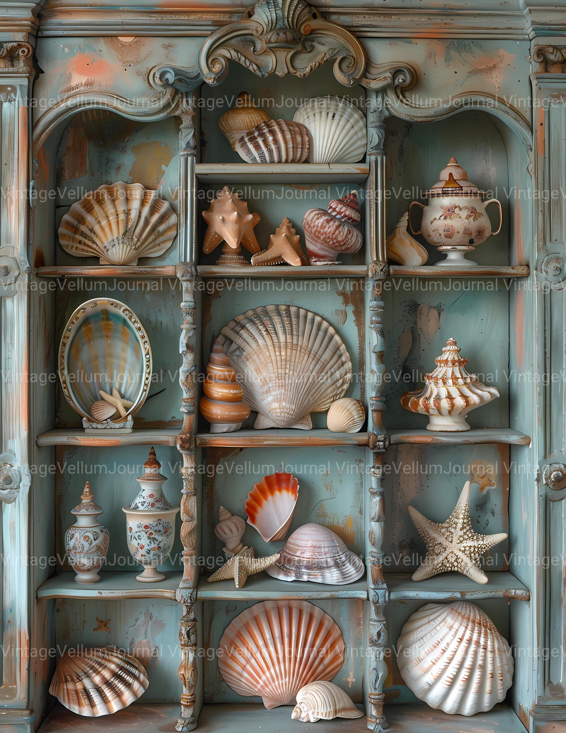 Beachcombing Junk Journal Pages - CraftNest - Digital Crafting and Art