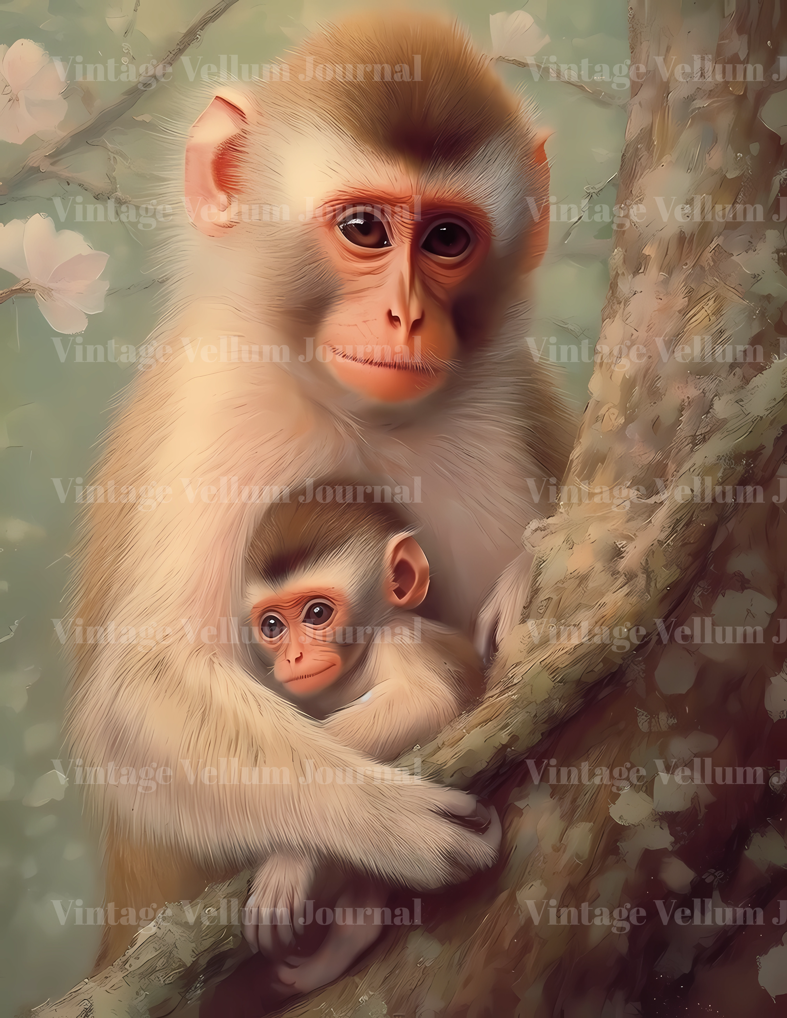 Baby Monkeys Junk Journal Pages - CraftNest