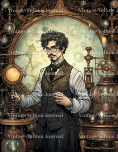 Steampunk Lunar World Junk Journal Pages - CraftNest