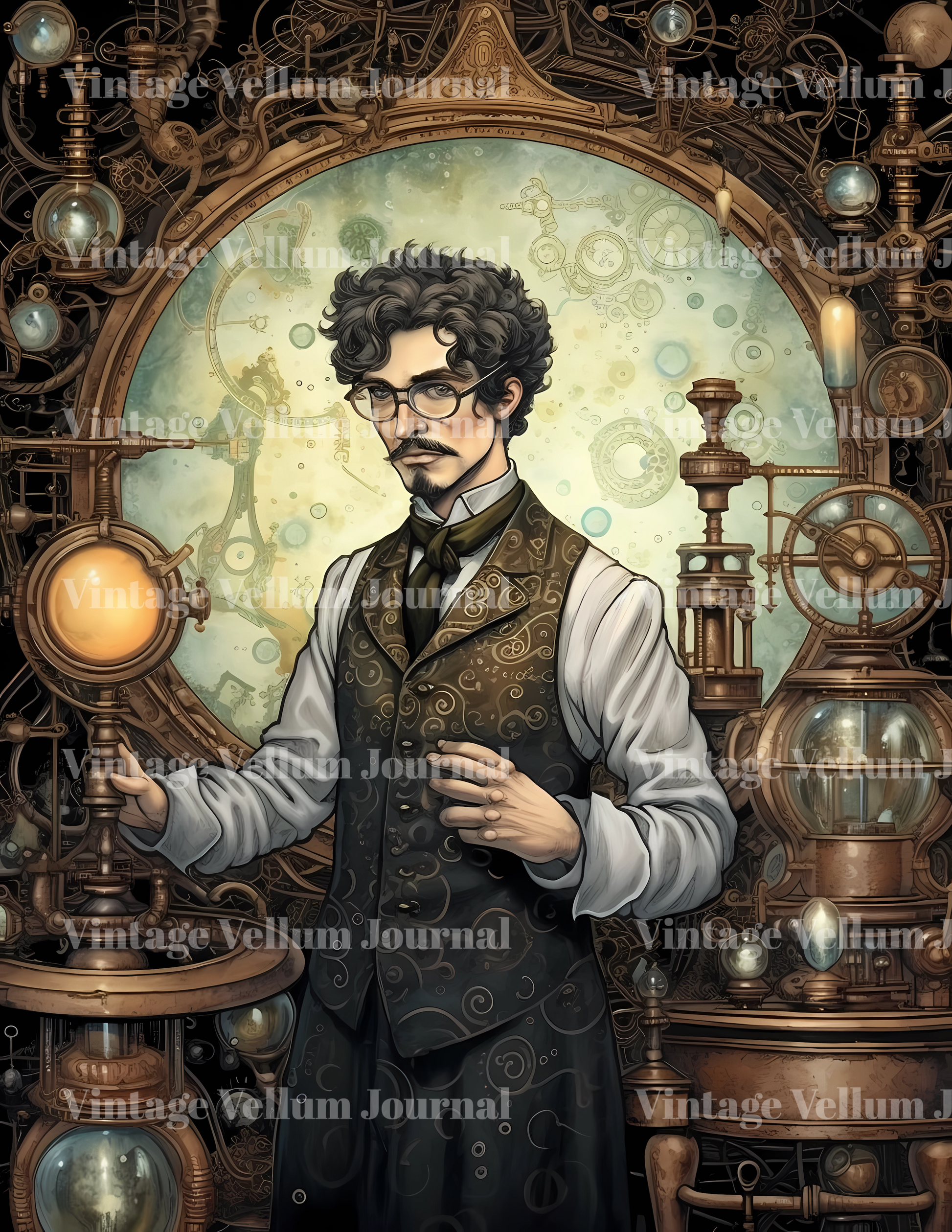 Steampunk Lunar World Junk Journal Pages - CraftNest