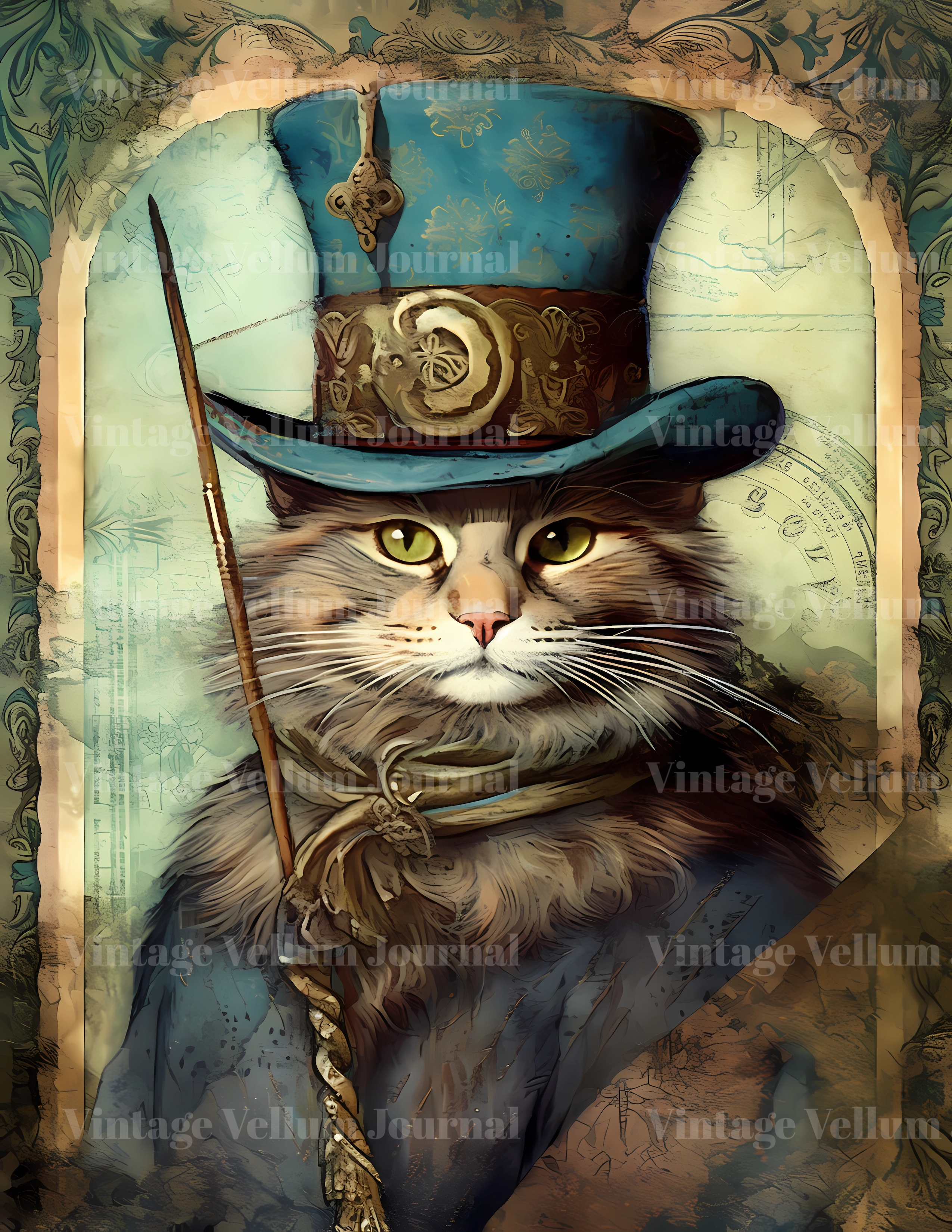 Wizard Cats Junk Journal Pages - CraftNest