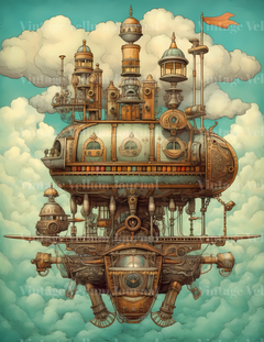 Steampunk Aviator World Junk Journal Pages - CraftNest